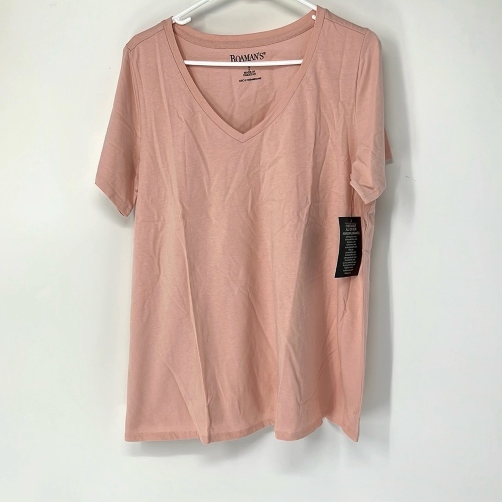Roaman’s NWT women’s pink t shirt size 12